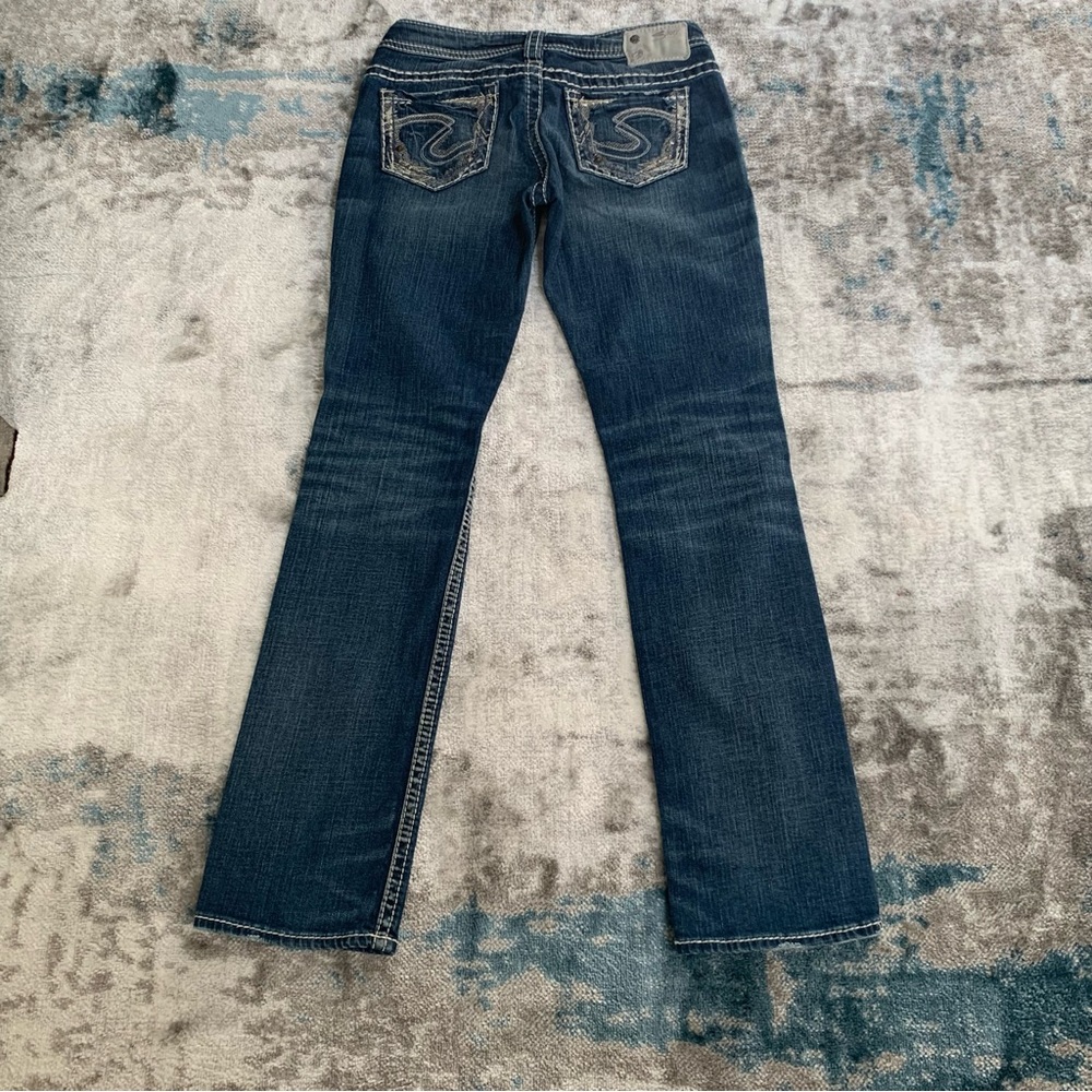 SILVER JEANS CO Suki Straight Leg Jeans | Low Rise | Size 26 /32 - Picture 4 of 16